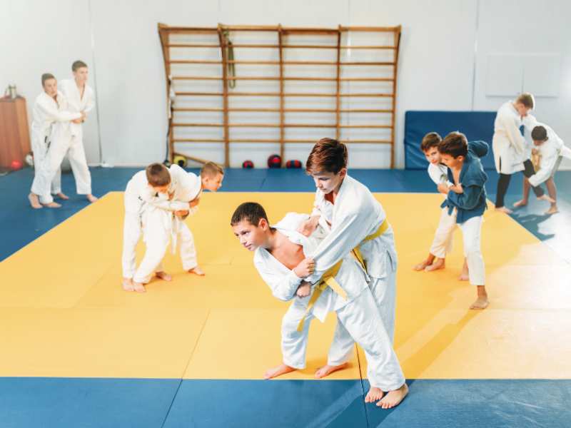Children doing judo