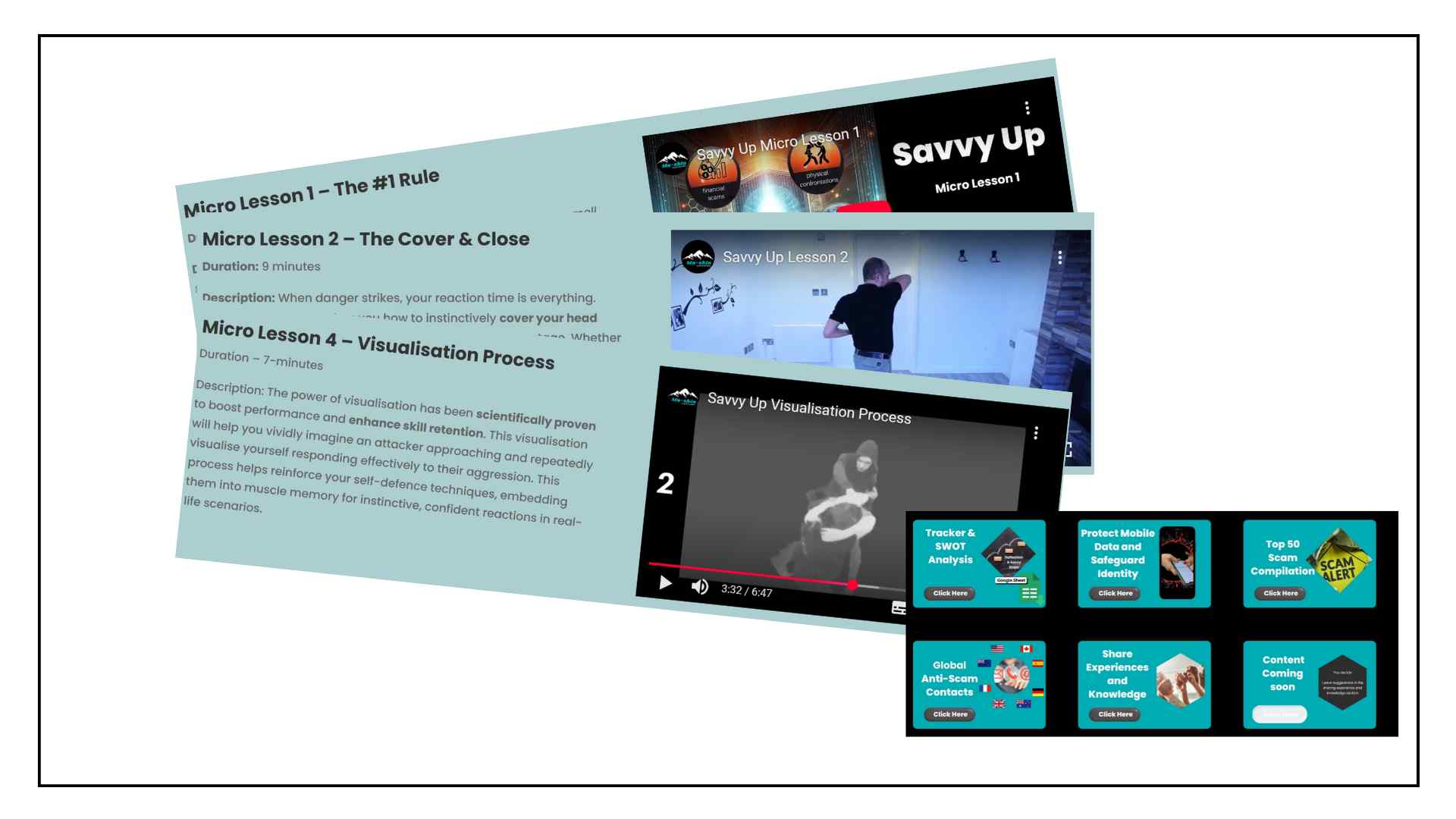 Savvy Up Bonus Self-defence course Savvy Up Bonus Content