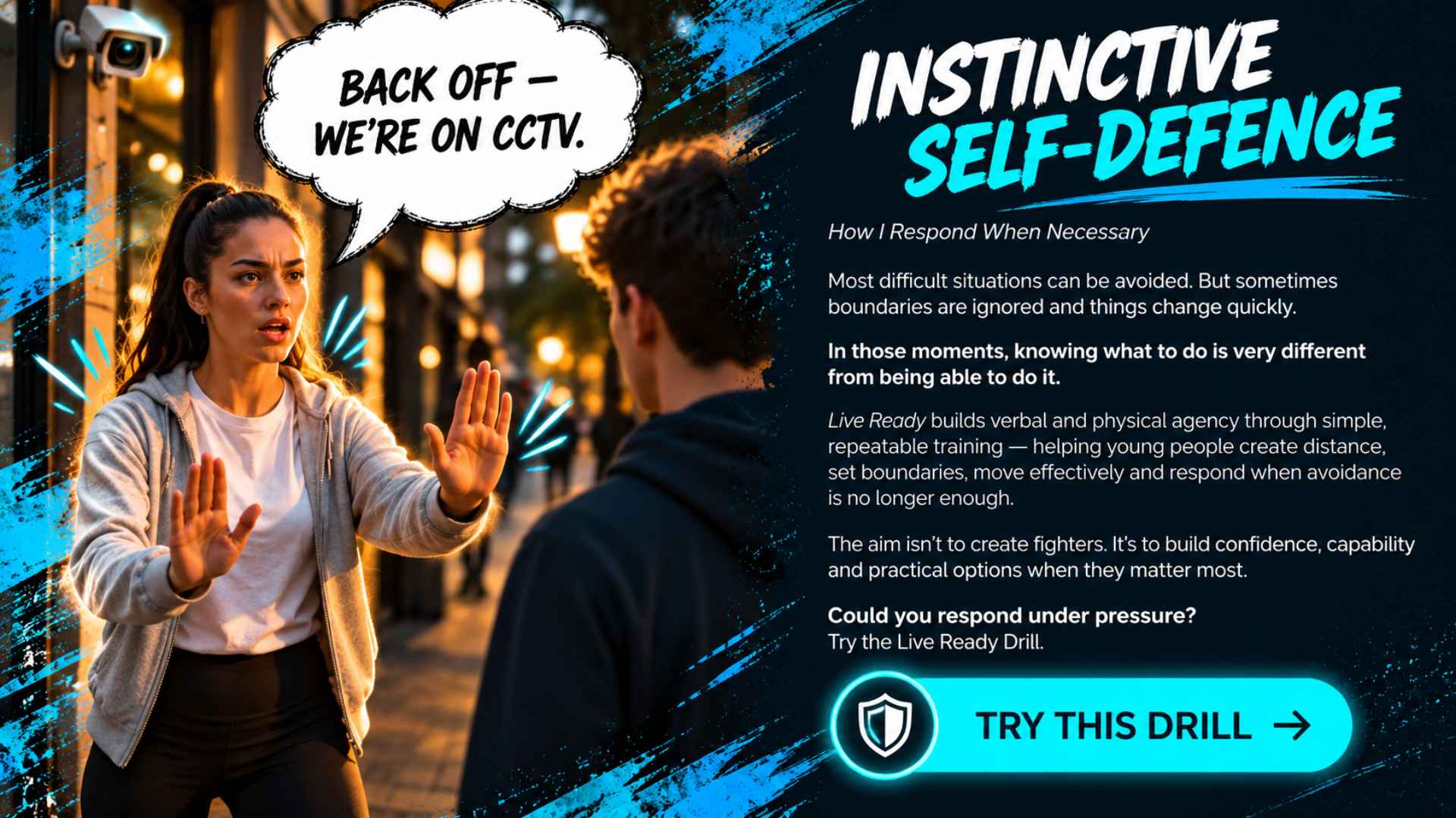 Instinctive self defence drill Instinctive self-defence drill